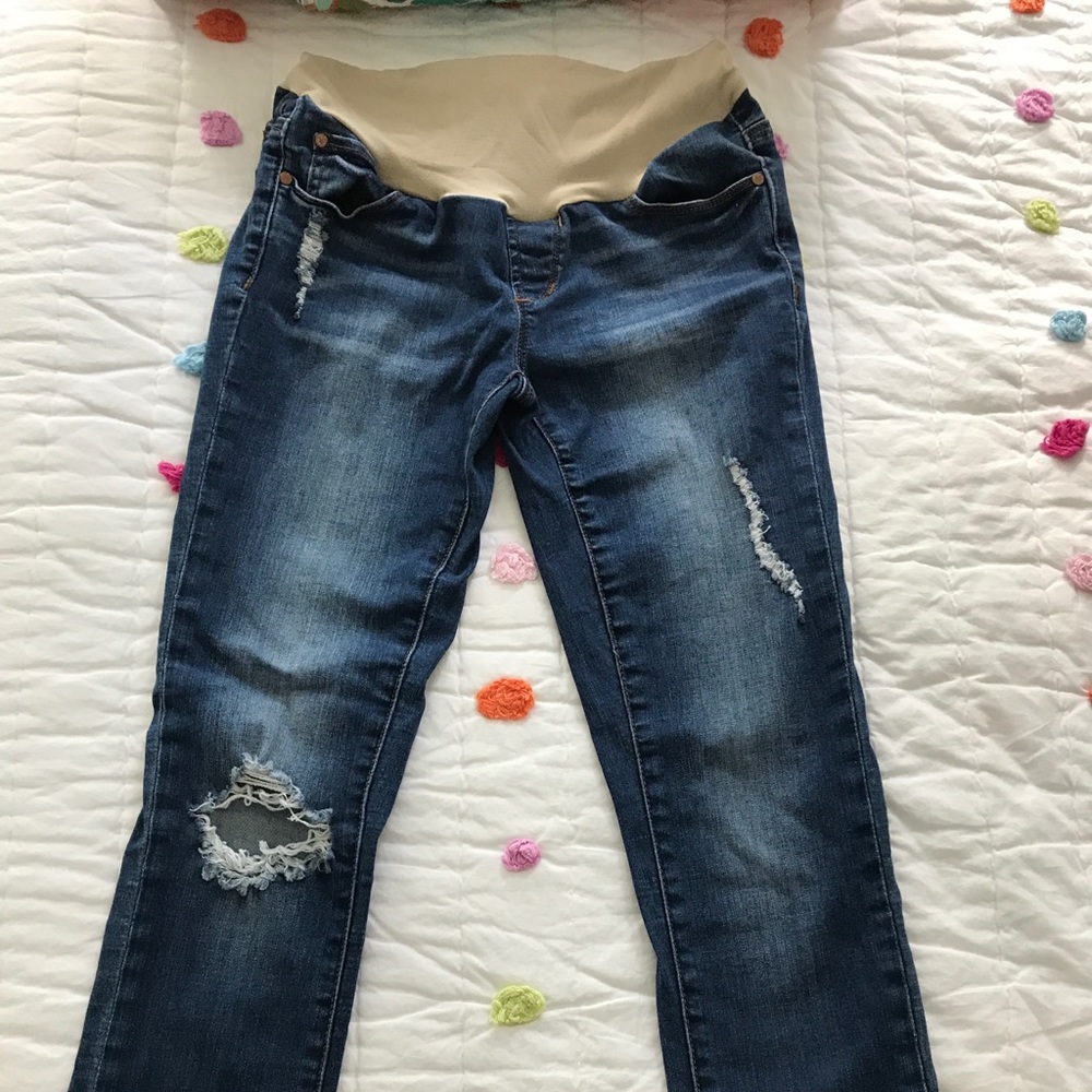 Articles Of Society Blue Skinny Maternity Jeans